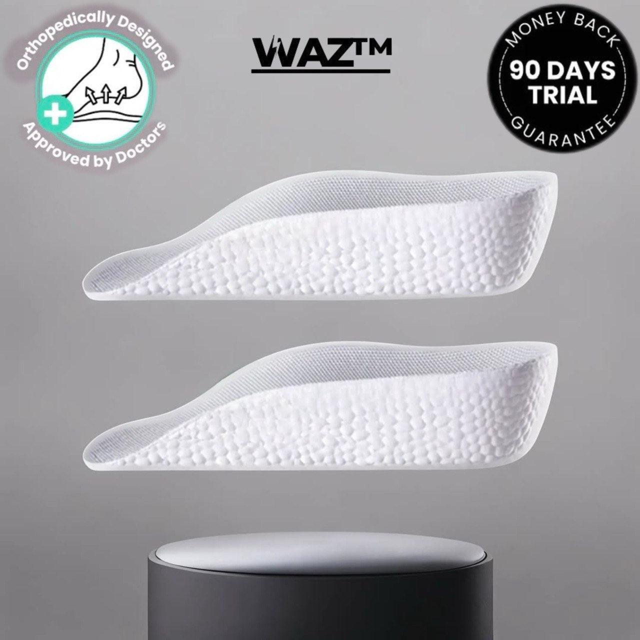 WAZ™ HighPads | Invisible Height Increase Insoles for Men & Women – Gain Up to 3 Inches Instantly